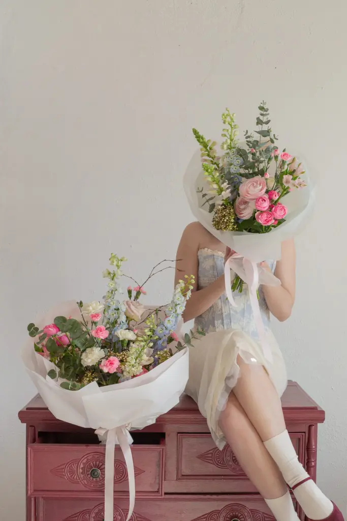 Букет из весенней коллекции в розовой гамме