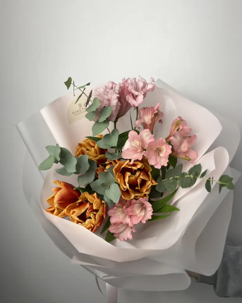 БУКЕТ В РОЗОВОЙ ГАММЕ