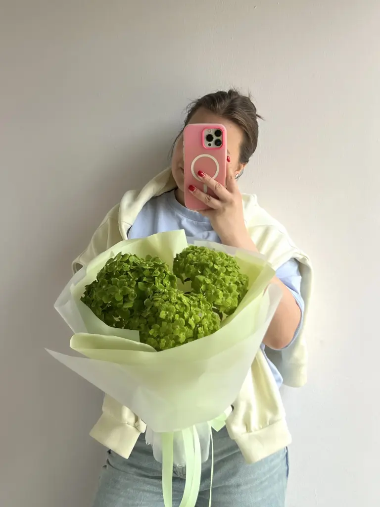 Монобукет из гортензии