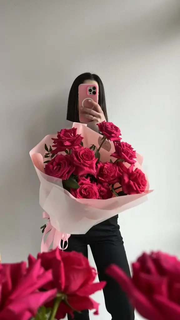 Монобукет из роз Фулл Монти