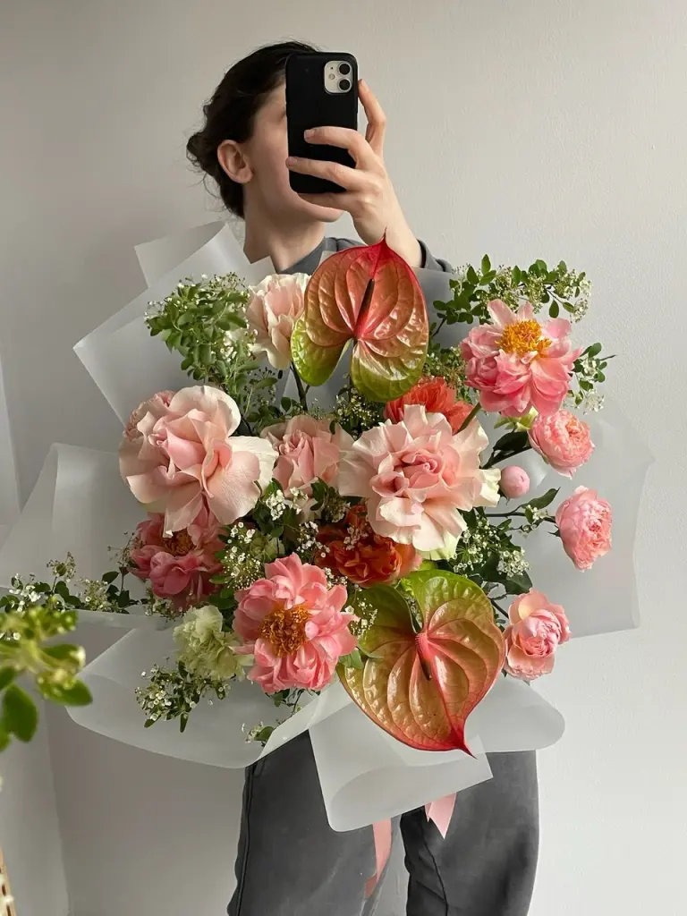 Букет в весенней гамме