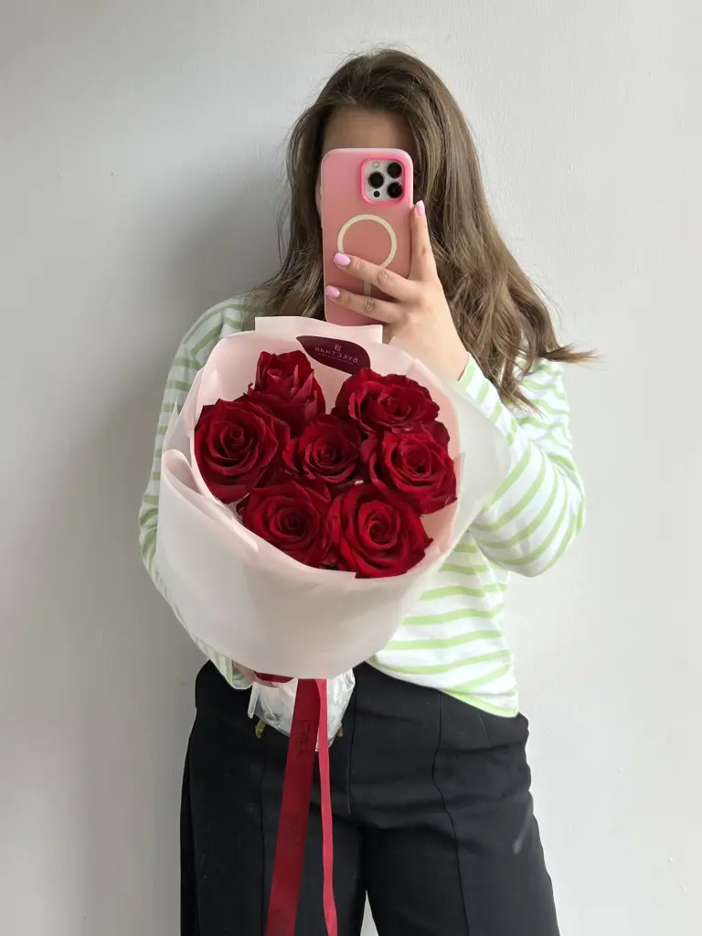 БУКЕТ ИЗ КРАСНОЙ РОЗЫ