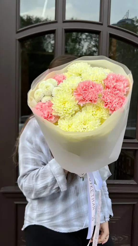 Букет розово-желтый